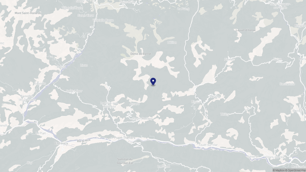 Aperçu cartographique de Puget-Rostang, centré sur la commune
