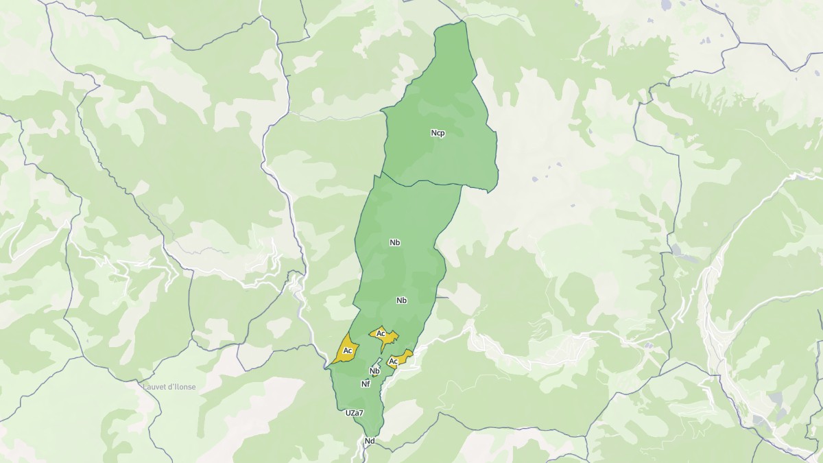 Aperçu cartographique de Rimplas, centré sur la commune