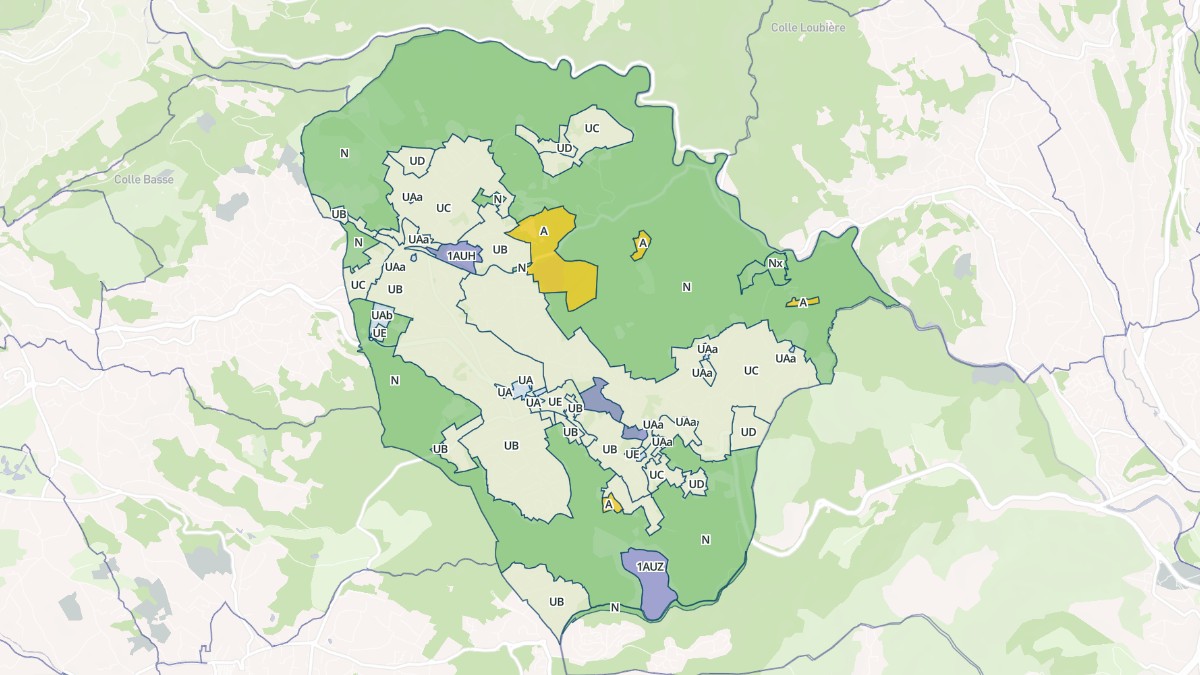Aperçu cartographique de Roquefort-les-Pins, centré sur la commune