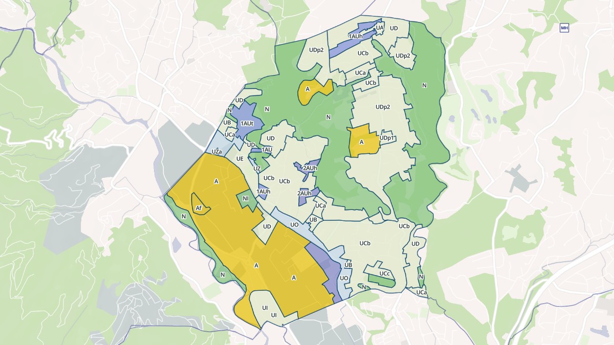 Aperçu cartographique de La Roquette-sur-Siagne, centré sur la commune
