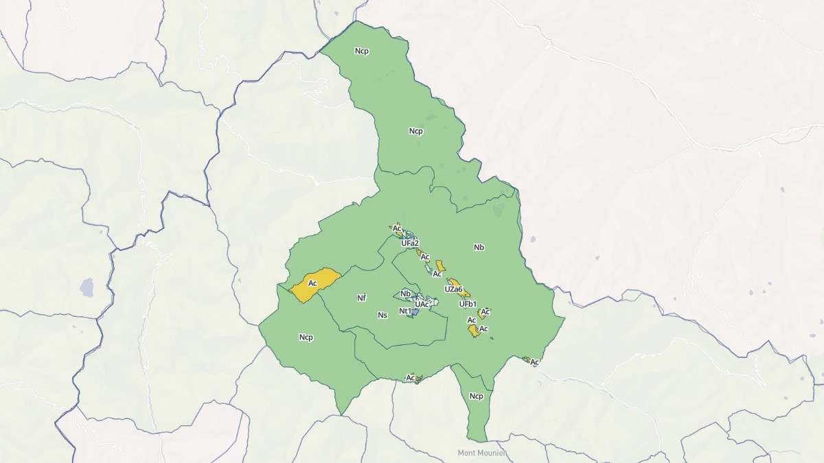 Aperçu cartographique de Saint-Étienne-de-Tinée, centré sur la commune