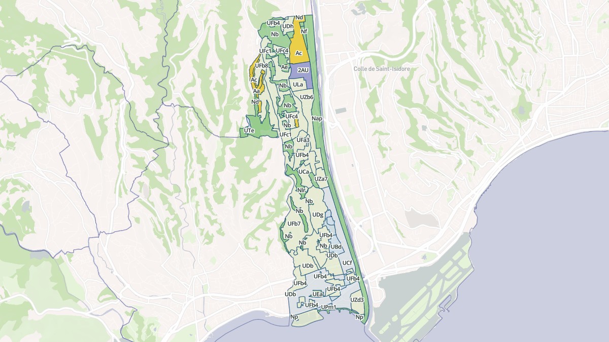 Aperçu cartographique de Saint-Laurent-du-Var, centré sur la commune