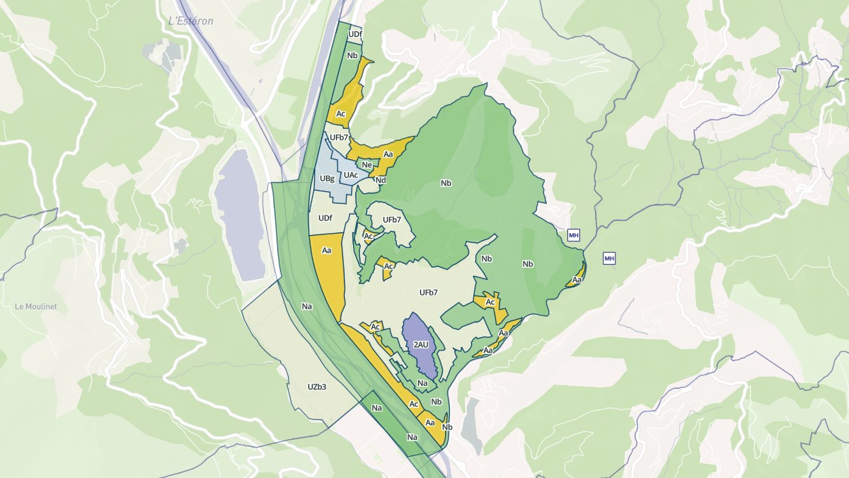 Aperçu cartographique de Saint-Martin-du-Var, centré sur la commune
