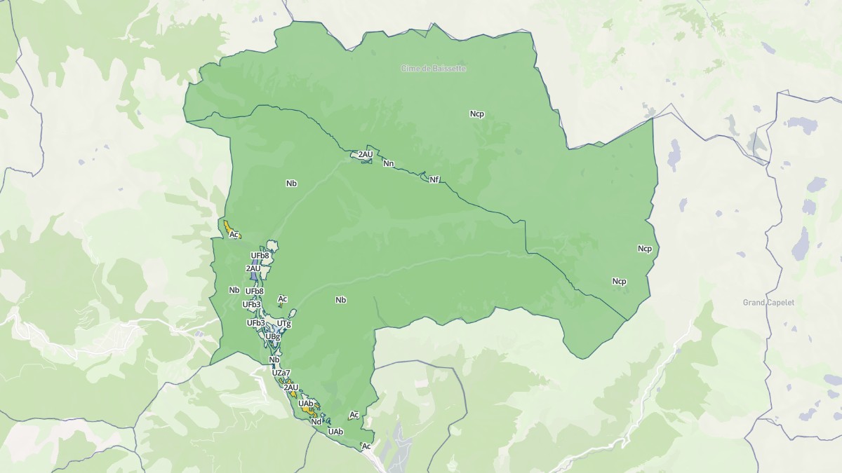 Aperçu cartographique de Saint-Martin-Vésubie, centré sur la commune