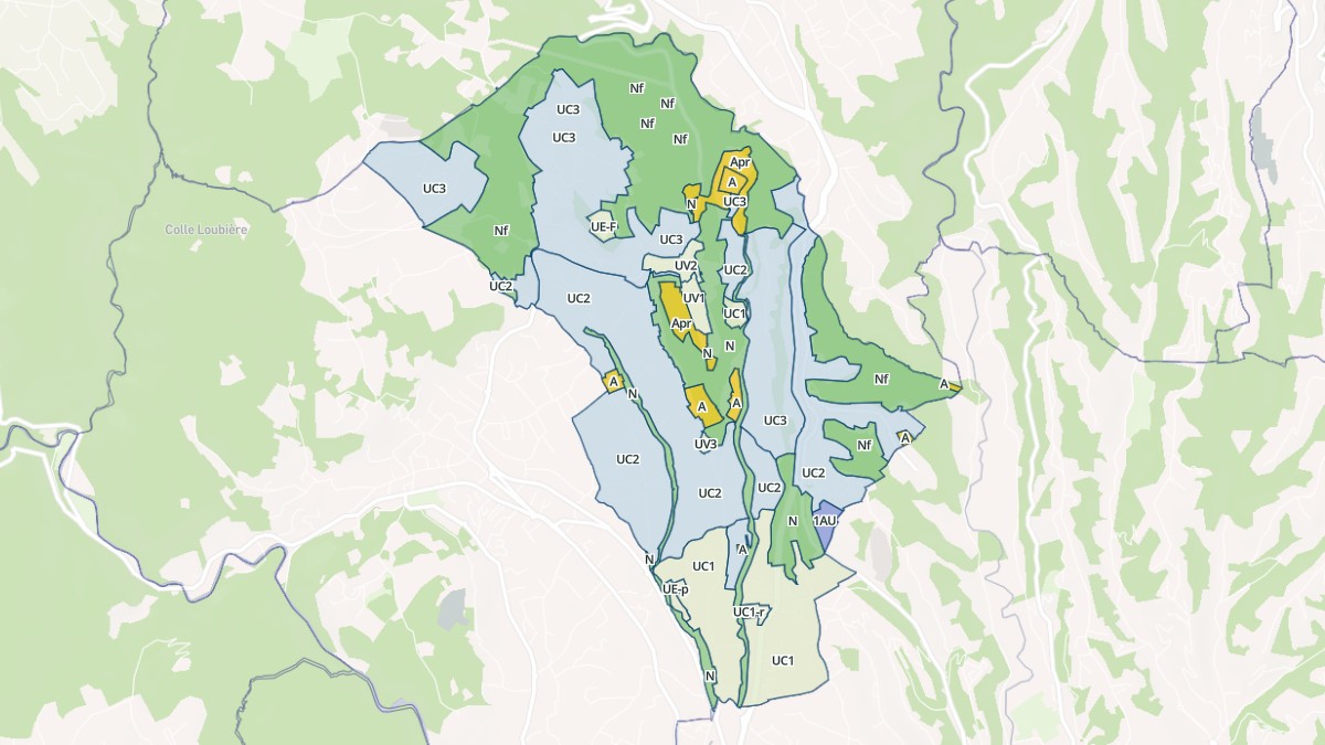 Aperçu cartographique de Saint-Paul-de-Vence, centré sur la commune