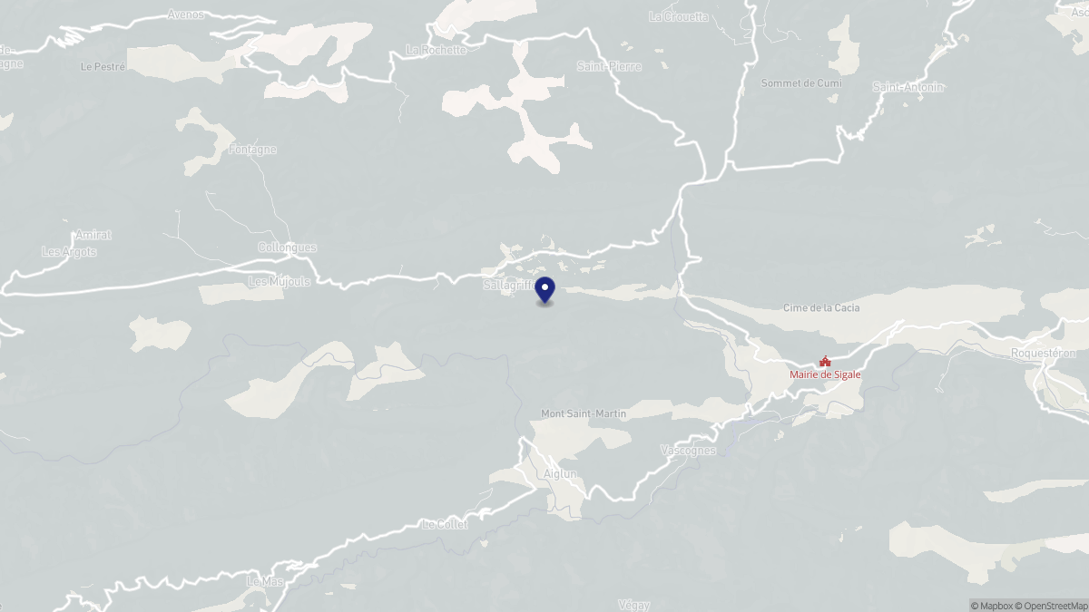 Aperçu cartographique de Sallagriffon, centré sur la commune