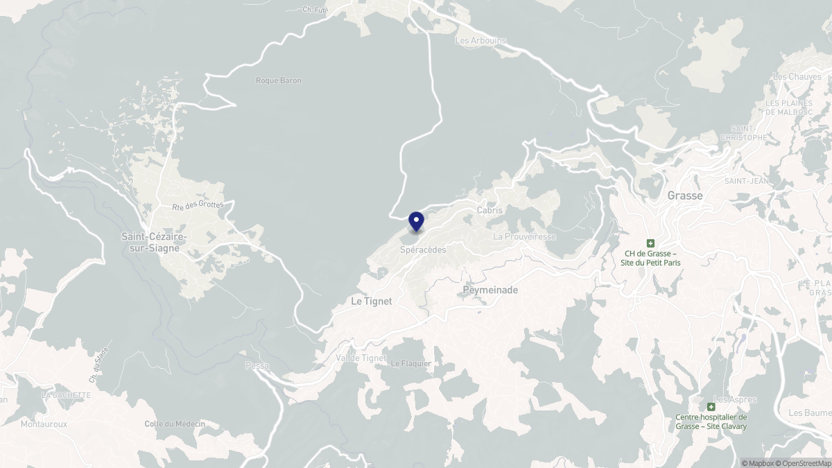 Aperçu cartographique de Spéracèdes, centré sur la commune