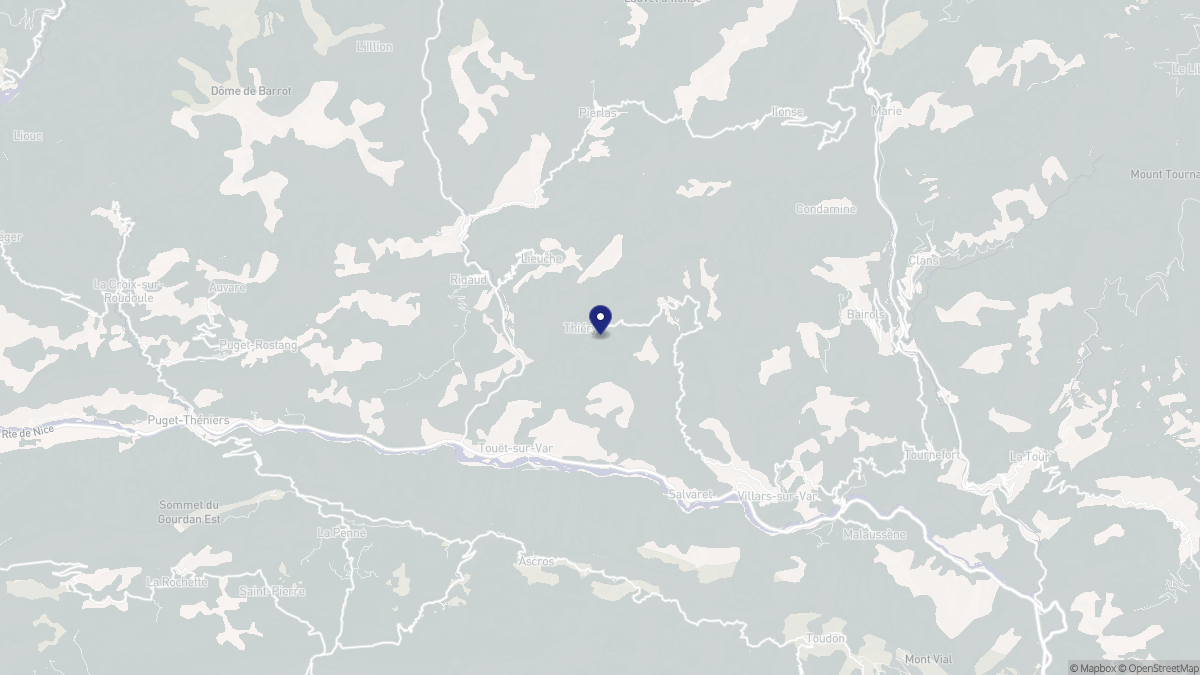Aperçu cartographique de Thiéry, centré sur la commune