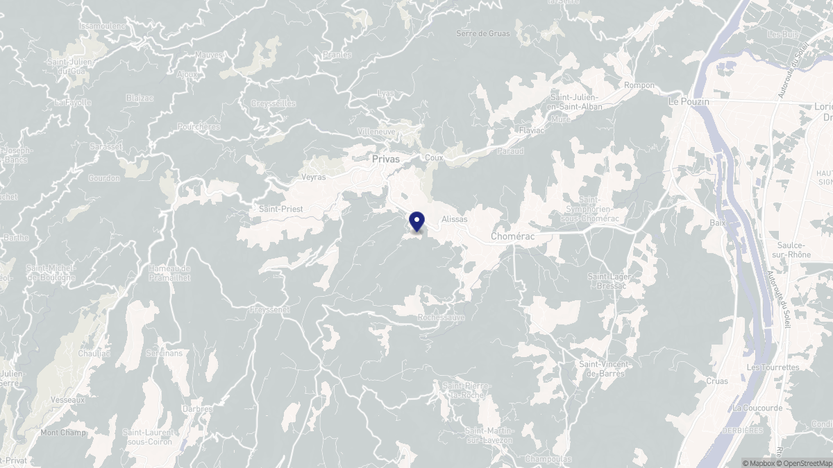 Aperçu cartographique de Alissas, centré sur la commune