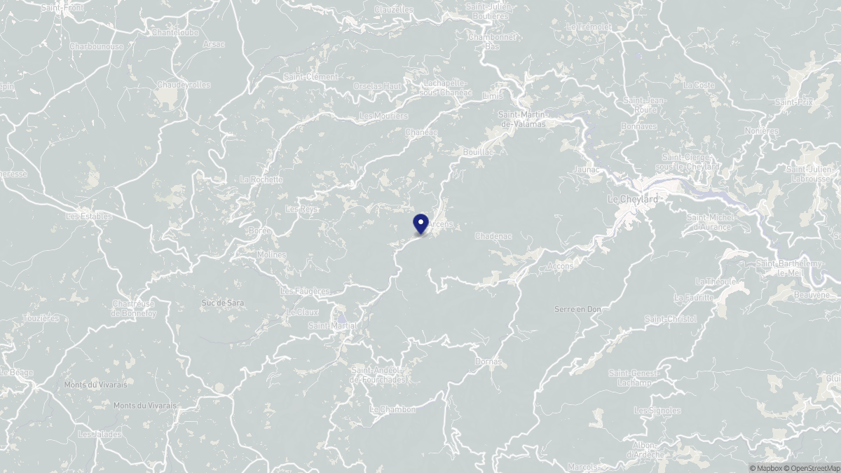 Aperçu cartographique de Arcens, centré sur la commune