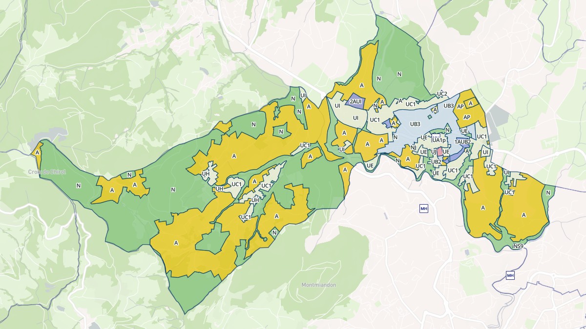 Aperçu cartographique de Boulieu-lès-Annonay, centré sur la commune