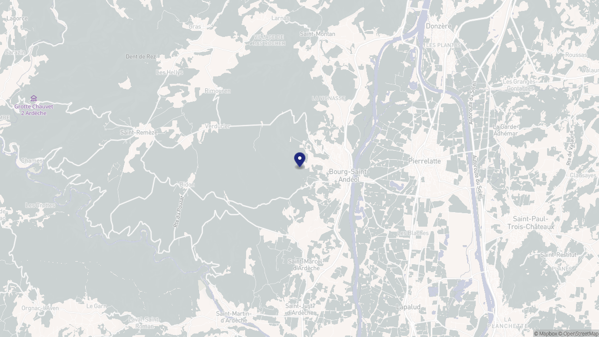 Aperçu cartographique de Bourg-Saint-Andéol, centré sur la commune