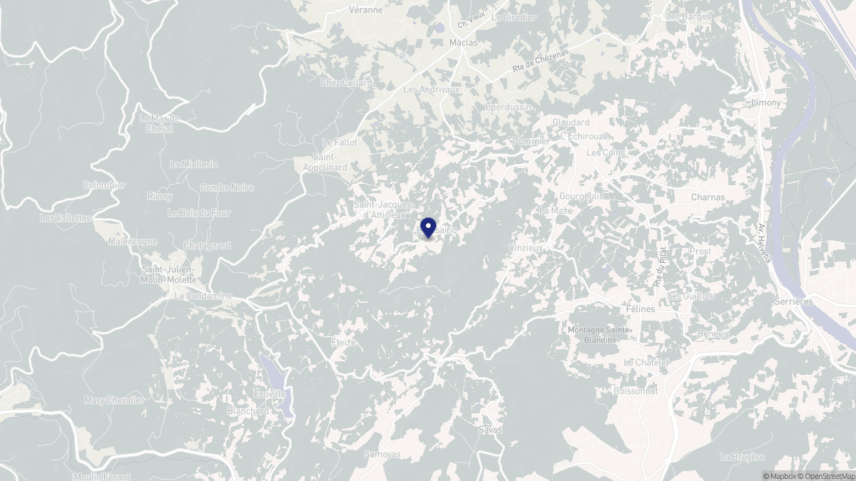 Aperçu cartographique de Brossainc, centré sur la commune