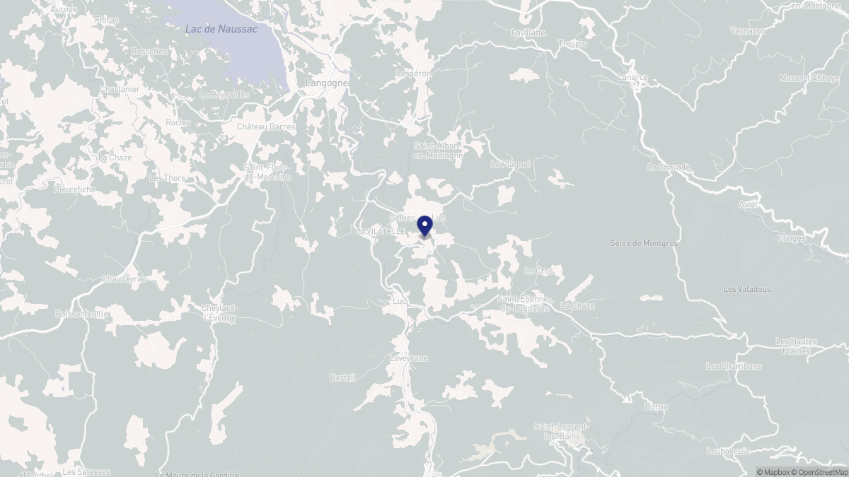 Aperçu cartographique de Cellier-du-Luc, centré sur la commune
