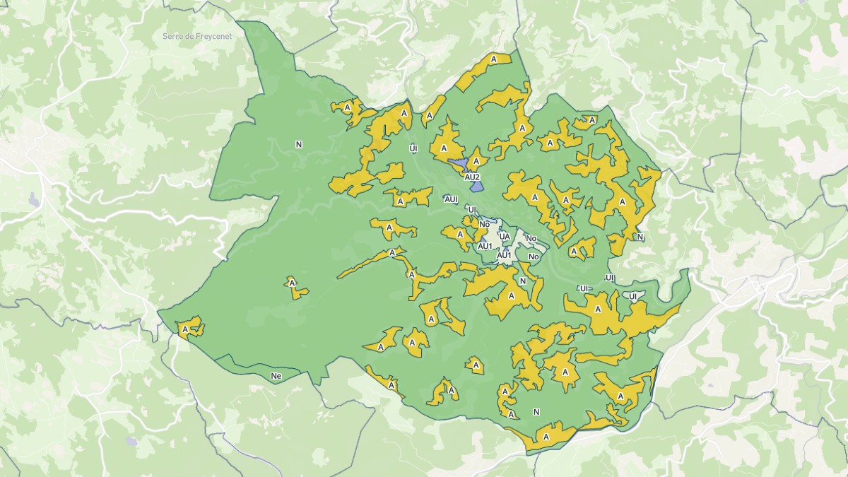 Aperçu cartographique de Désaignes, centré sur la commune