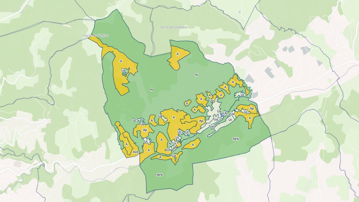 Aperçu cartographique de Flaviac, centré sur la commune