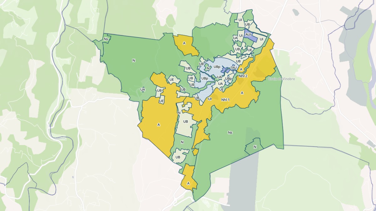 Aperçu cartographique de Lachapelle-sous-Aubenas, centré sur la commune