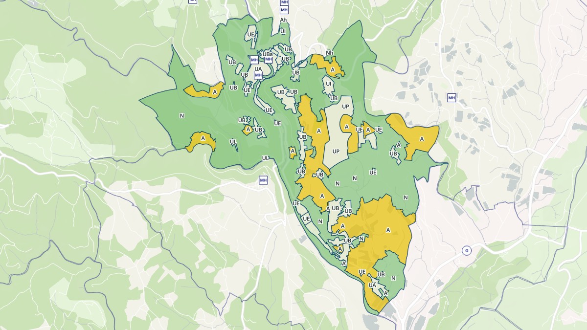 Aperçu cartographique de Largentière, centré sur la commune