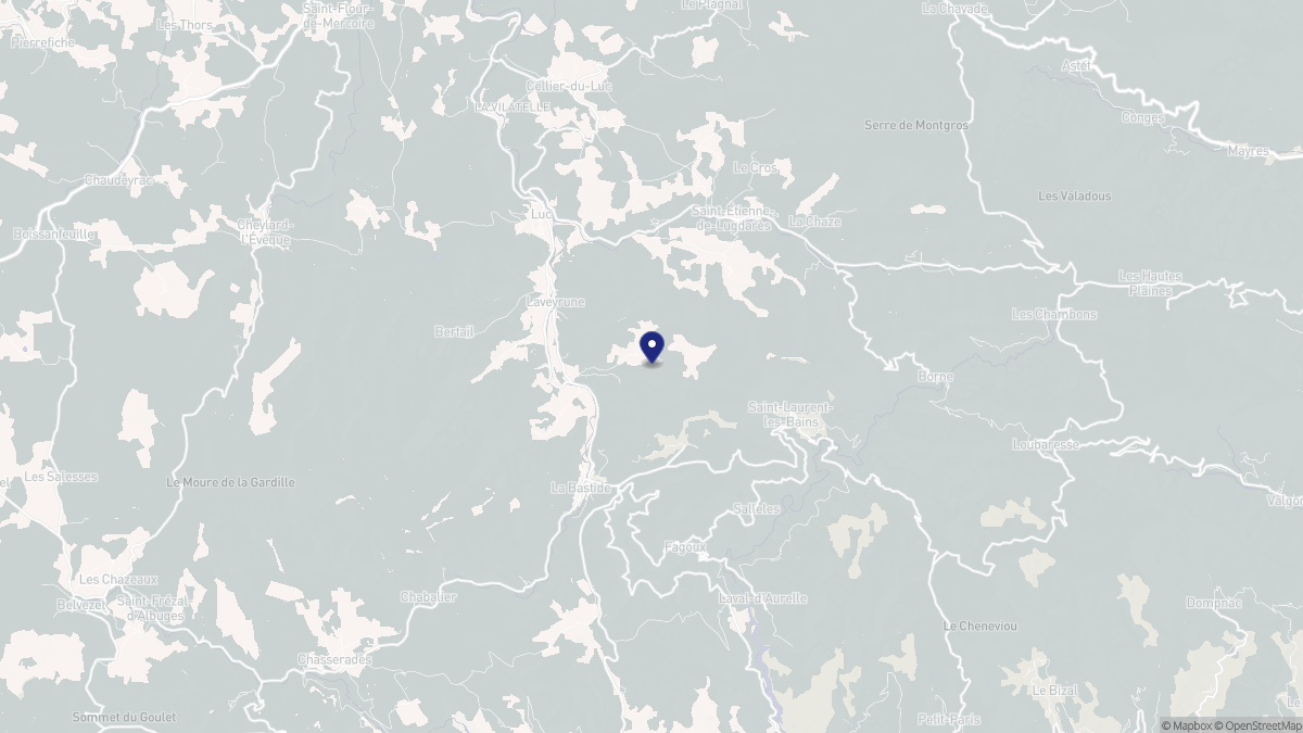 Aperçu cartographique de Laveyrune, centré sur la commune