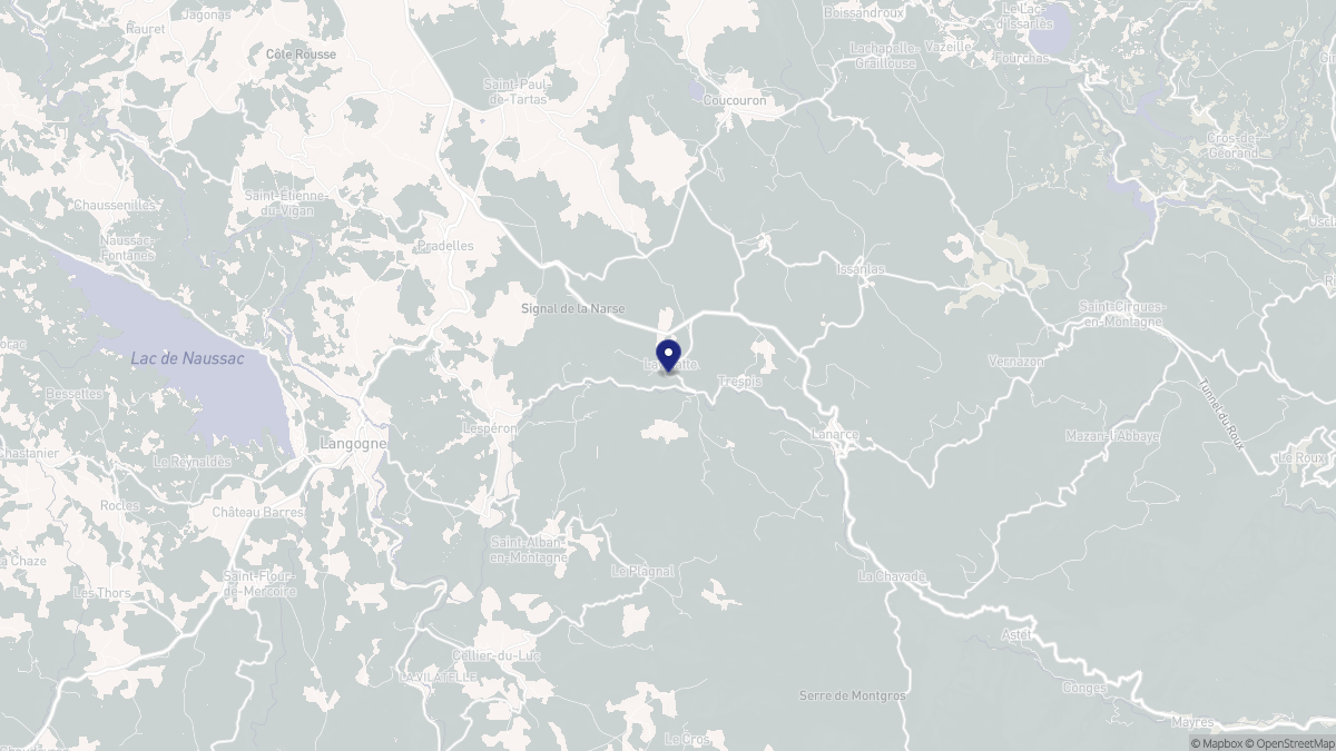 Aperçu cartographique de Lavillatte, centré sur la commune