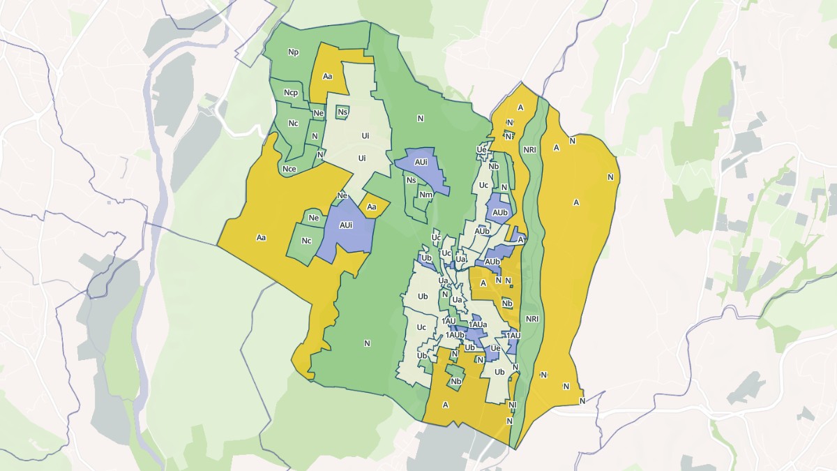 Aperçu cartographique de Lavilledieu, centré sur la commune