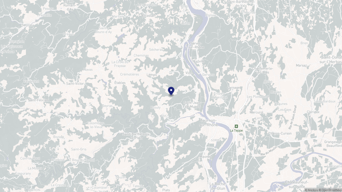 Aperçu cartographique de Lemps, centré sur la commune