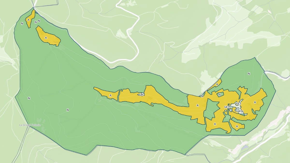 Aperçu cartographique de Monestier, centré sur la commune