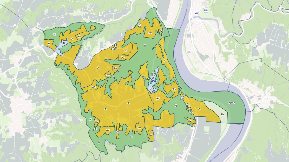 Aperçu cartographique de Ozon, centré sur la commune
