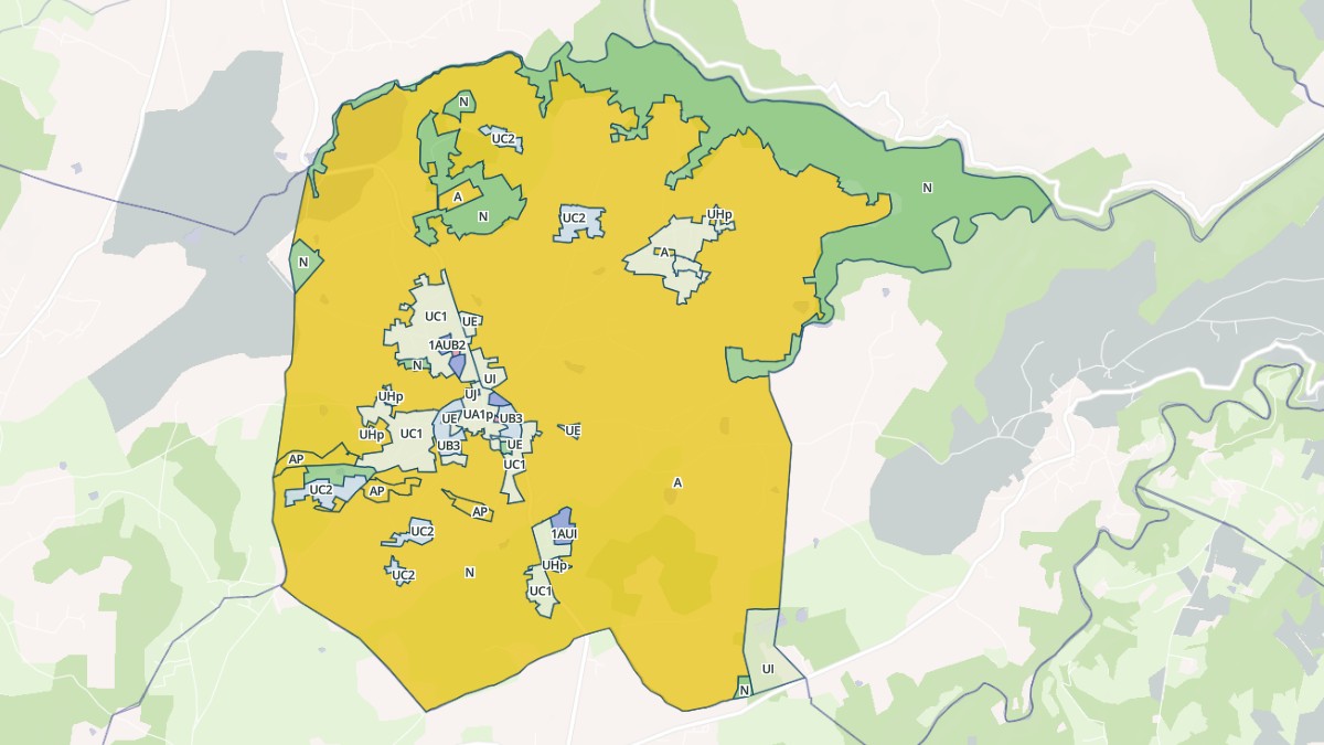 Aperçu cartographique de Quintenas, centré sur la commune