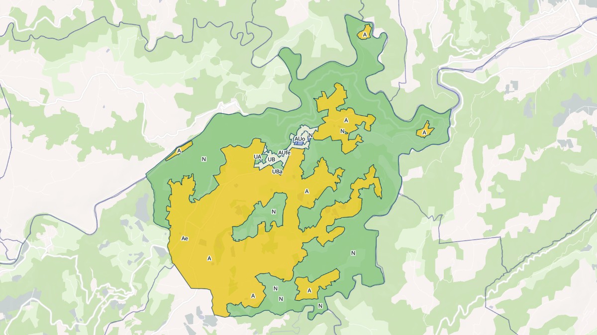 Aperçu cartographique de Saint-Barthélemy-le-Plain, centré sur la commune