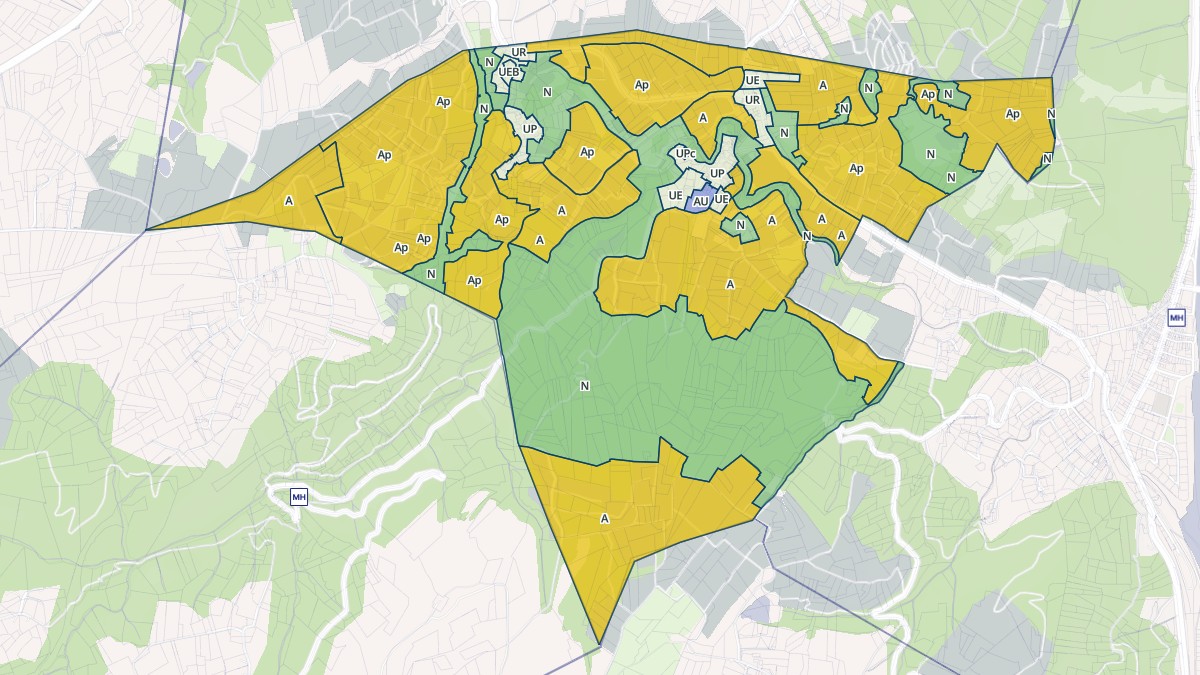 Aperçu cartographique de Saint-Étienne-de-Valoux, centré sur la commune