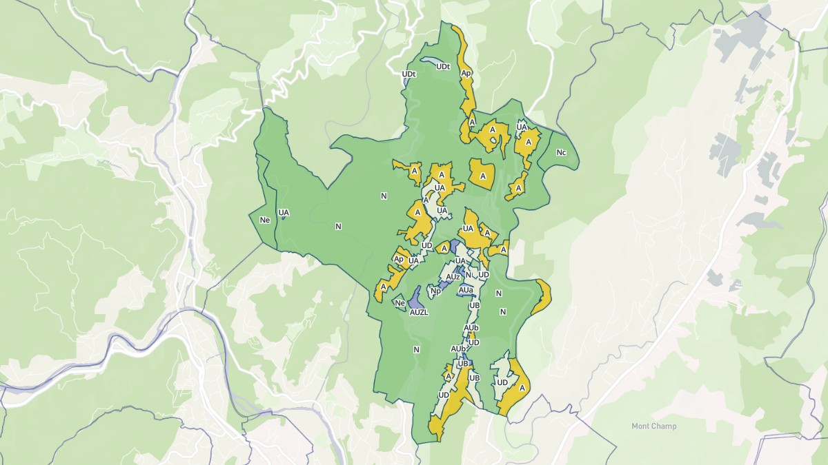 Aperçu cartographique de Saint-Julien-du-Serre, centré sur la commune