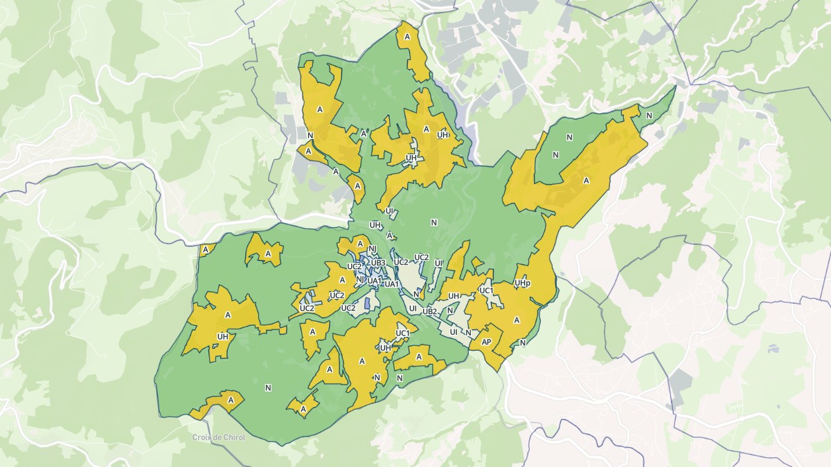 Aperçu cartographique de Saint-Marcel-lès-Annonay, centré sur la commune