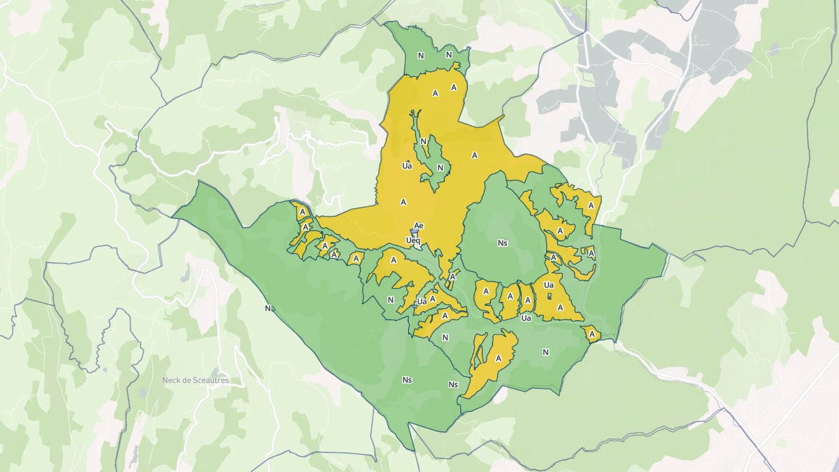 Aperçu cartographique de Saint-Martin-sur-Lavezon, centré sur la commune
