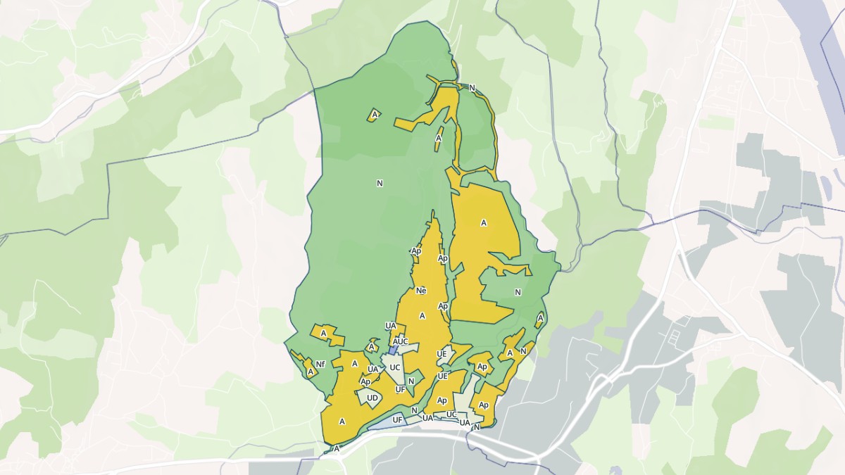 Aperçu cartographique de Saint-Symphorien-sous-Chomérac, centré sur la commune