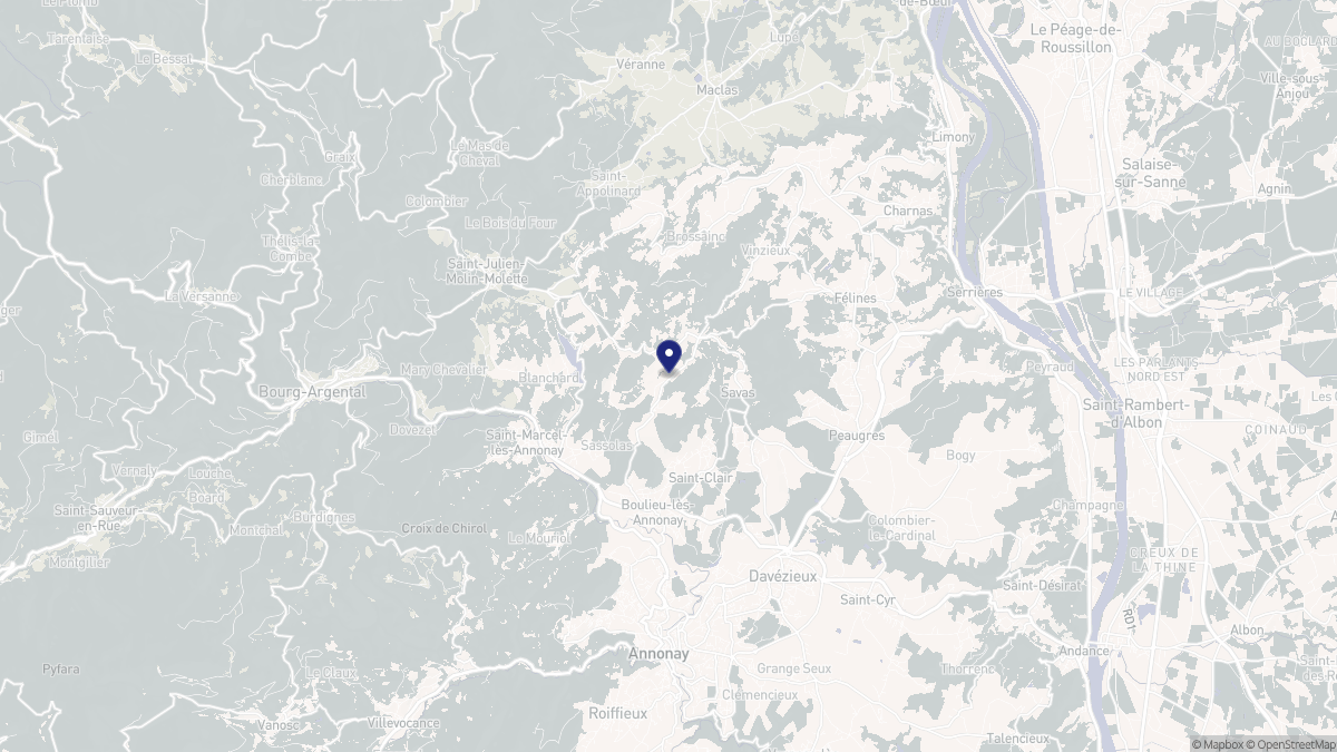 Aperçu cartographique de Savas, centré sur la commune