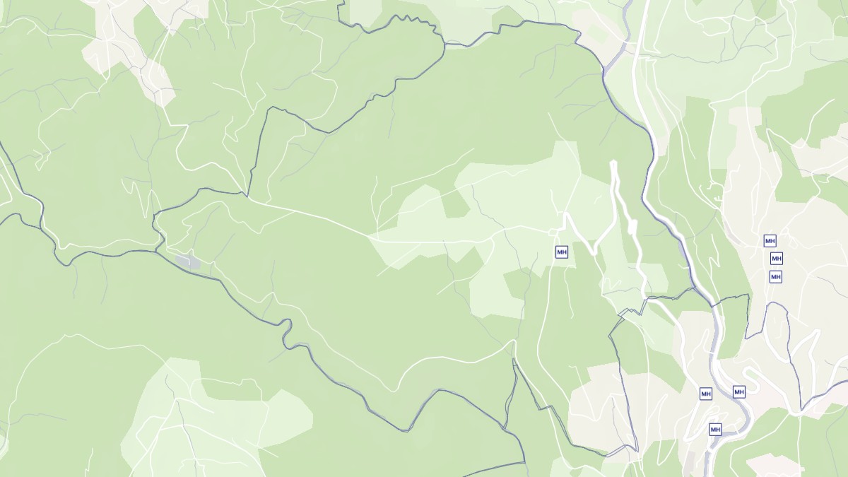 Aperçu cartographique de Tauriers, centré sur la commune