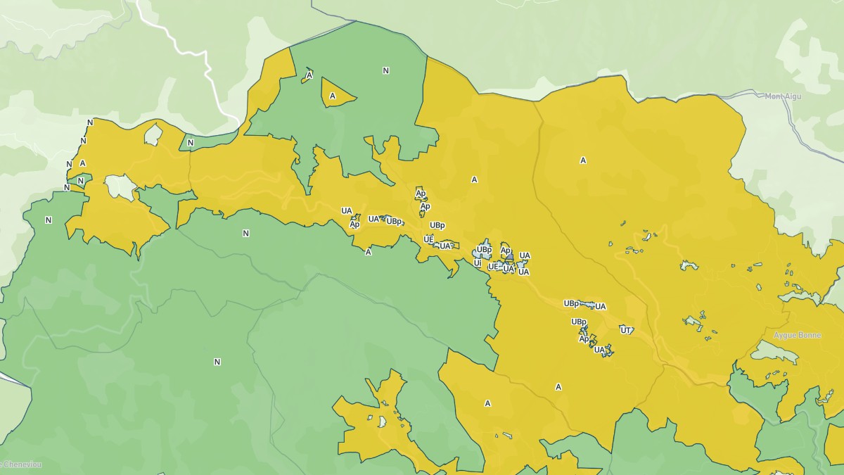 Aperçu cartographique de Valgorge, centré sur la commune