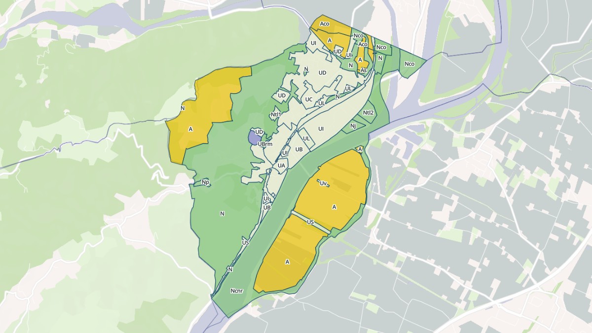 Aperçu cartographique de La Voulte-sur-Rhône, centré sur la commune