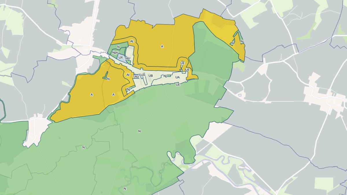 Aperçu cartographique de Amagne, centré sur la commune