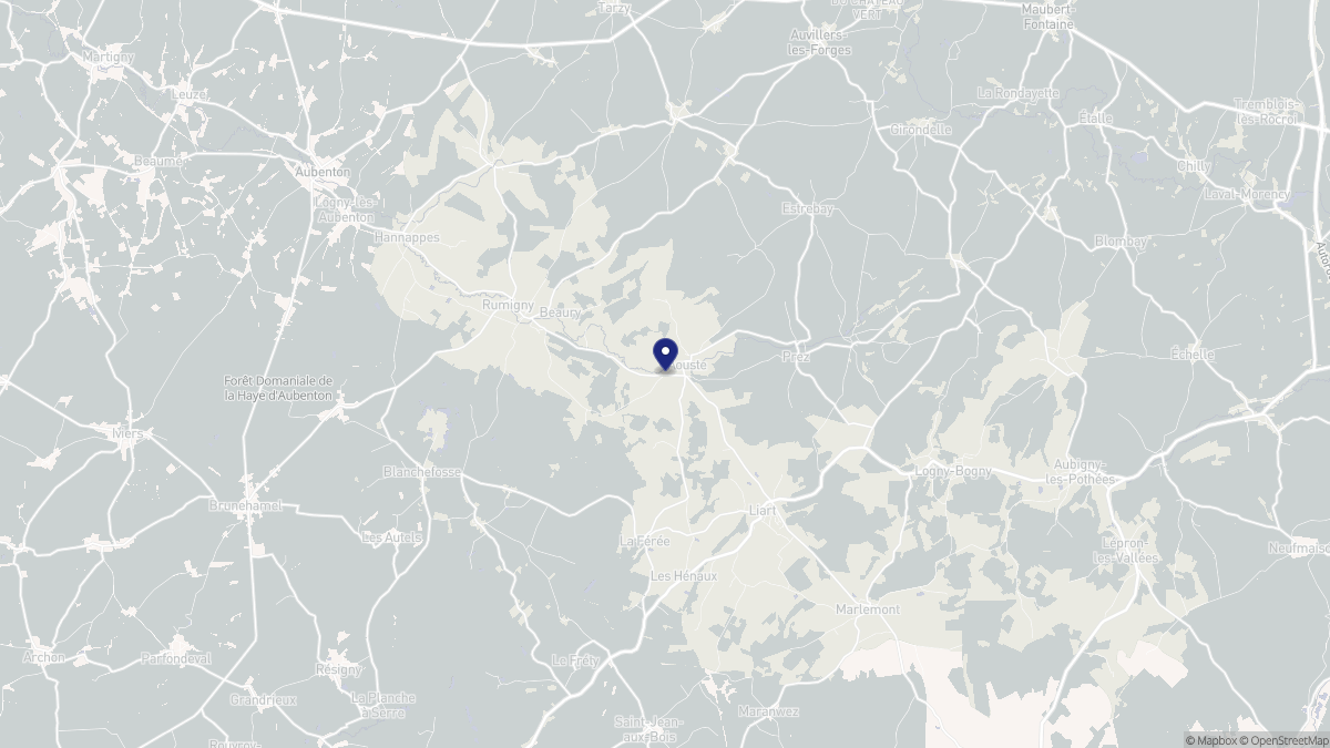 Aperçu cartographique de Aouste, centré sur la commune