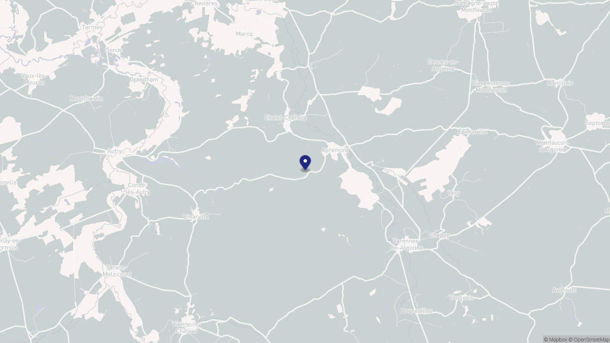 Aperçu cartographique de Apremont, centré sur la commune