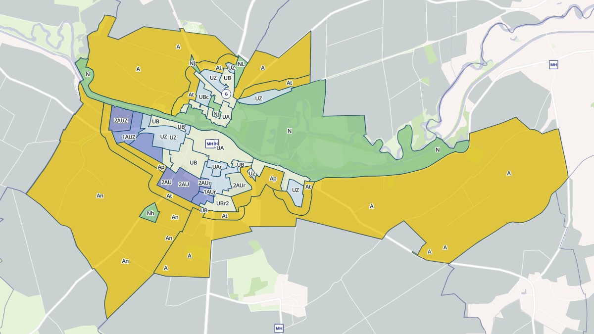 Aperçu cartographique de Attigny, centré sur la commune