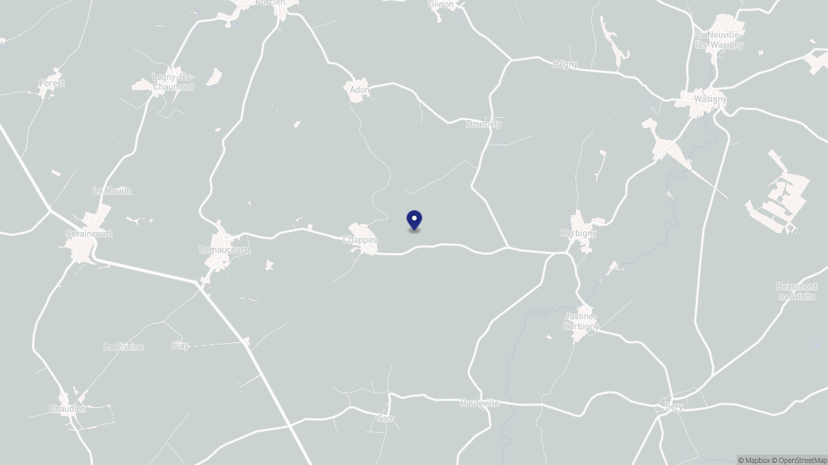 Aperçu cartographique de Chappes, centré sur la commune