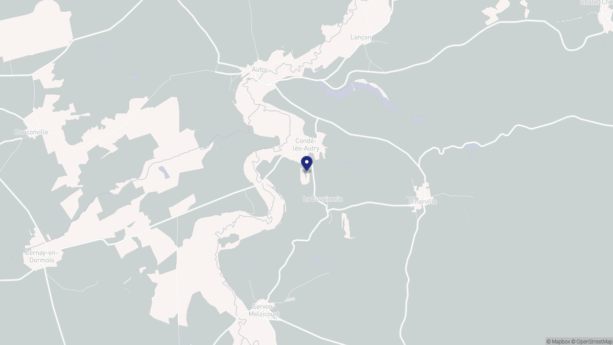 Aperçu cartographique de Condé-lès-Autry, centré sur la commune