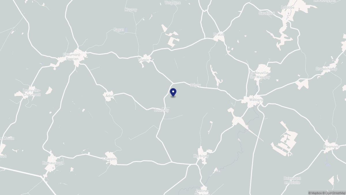 Aperçu cartographique de Doumely-Bégny, centré sur la commune