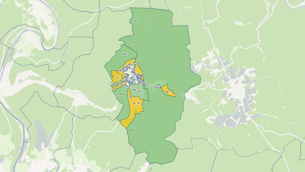 Aperçu cartographique de Gespunsart, centré sur la commune