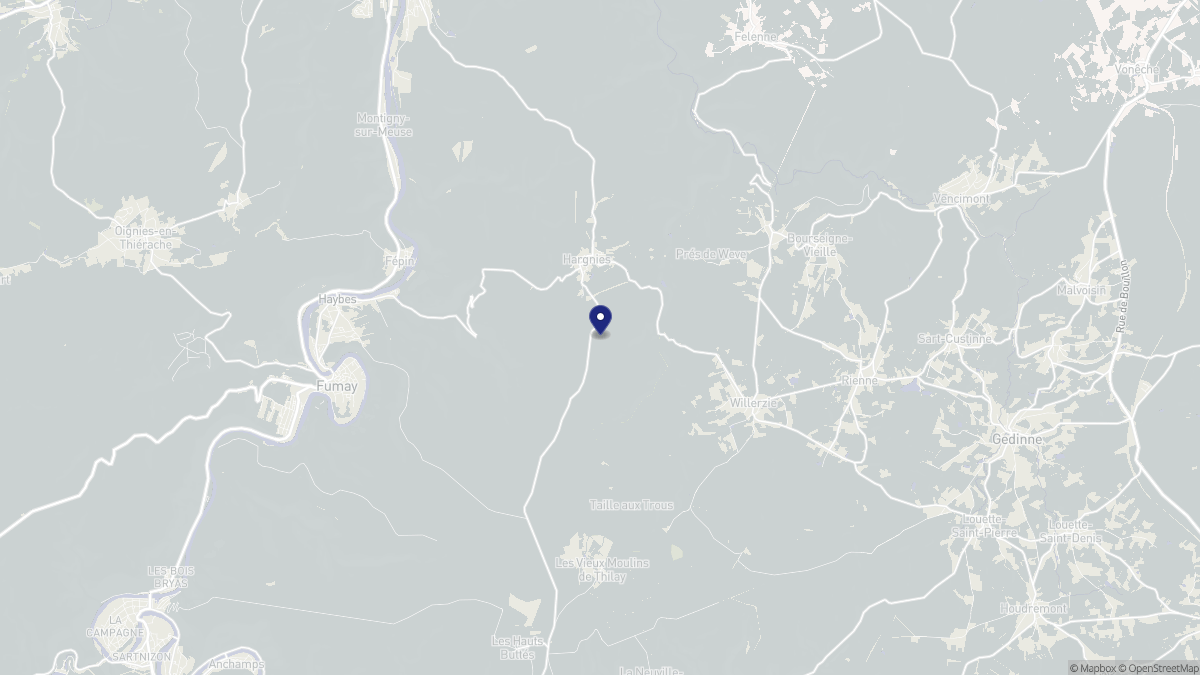 Aperçu cartographique de Hargnies, centré sur la commune