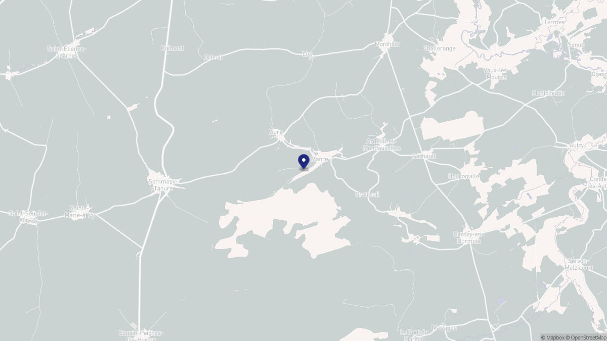 Aperçu cartographique de Manre, centré sur la commune