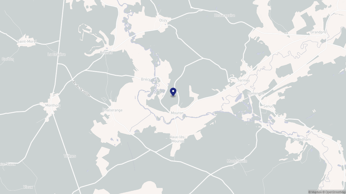 Aperçu cartographique de Mouron, centré sur la commune